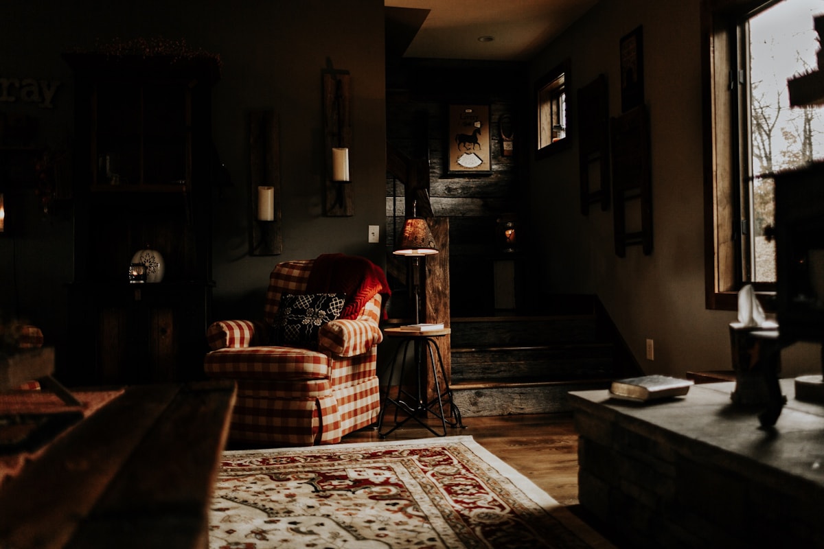library tones beside cottage tones in a shared parlor